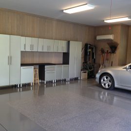 CookevilleGarage Flooring With Cabinets